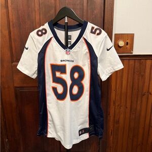 NFL Broncos White and Navy Jersey
